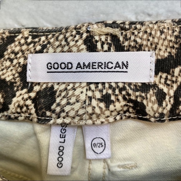 Nwt | Good American Good Legs Snake Print High Waist Skinny Jean Size 0 (25) - Picture 4 of 10